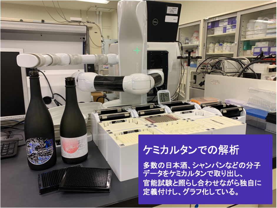 産総研のケミカルタンと希JAPAN日本酒の実物画像